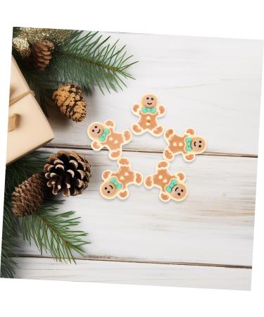 ABOOFAN 120 Pcs Christmas Accessories Christmas Gingerbread Man Decor Christmas Gingerbread Ornaments Christmas Flatback Embellishments Mini Doll Diy Accessory Resin Self Made Button - Buy Online on GoSupps.com