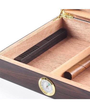 Portable Transparent Window Cedar Cigar Case Wood Travel Cigar Humidor Set with Humidifier Hygrometer Decorative Box - Buy Online on GoSupps.com