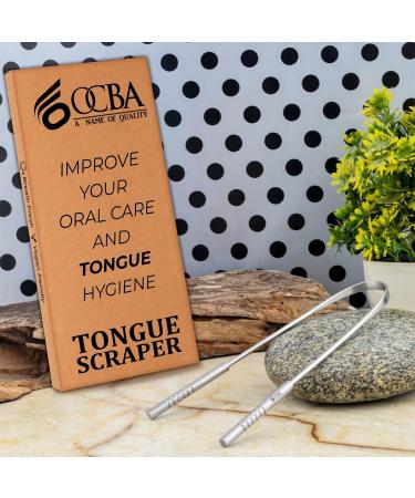 OCBA Tongue Scraper for Oral Health Natural Silver Tongue Cleaner Rustproof Use After Toothbrush for Fresh Breath Stainless Steel (1 Pack) (1 Pack) - Buy Online on GoSupps.com