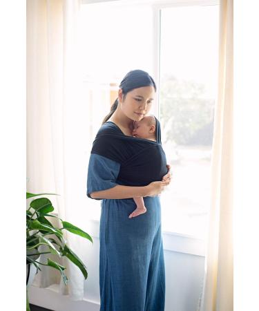 Ergobaby Aura Baby Wrap Carrier | 100% Viscose | Pure Black | Newborn to Toddlers up to 11kg - Buy Online on GoSupps.com