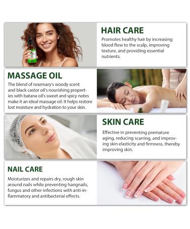 3-in-1 Rosemary Oil for Hair Growth | Black Castor & Batana Oil | 60ml Massage Oil - Best for Healthy Hair - Buy Online on GoSupps.com