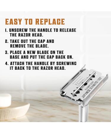 Viking Revolution Opple Schreasen - 100 Platinum Safety Razor Blades for Men | High-Quality Japanese Stainless Steel Shaving Blades - Buy Online on GoSupps.com