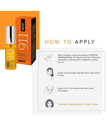 911 Quinoa Hair Repair Oil 1.01 fl oz by Biotop Professional - Revitalize and Nourish Your Hair - Buy Online on GoSupps.com