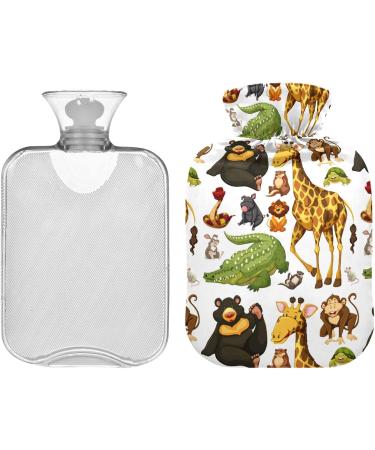 Naanle Giraffe Hot Water Bottle - 1L Transparent Heat & Cold Therapy | Pain Relief for Hands & Feet | Ideal for Bed Use - Buy Online on GoSupps.com