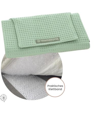 Buy Mimuselina Wrap Pad - Portable Water & Dirt Repellent Diaper Changing Pad - Foldable Waffle Mint Design - Buy Online on GoSupps.com