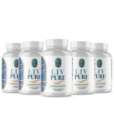 Liv Pure Capsules Liver Detox Pills LivPure Supplement - 5 Pack