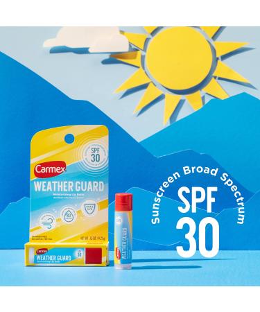 Carmex Weather Guard Lip Balm Stick SPF 30 - 0.15 Oz (2 Pack) - Buy Online on GoSupps.com