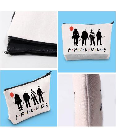 Friends Horror Halloween Zip Pocket Makeup Bag - Michael Myers & Jason Scary Killers Squad Gift for Women - Shop Internationally! - Buy Online on GoSupps.com