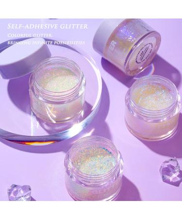 Body Glitter Gel 40ml Chunky Sequins for Hair Face & Body | Festival Makeup - Gold & Violet - Buy Online on GoSupps.com