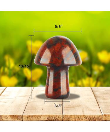 20 Pcs Crystal Mushroom Sculpture Bulk Stones for Decor, Meditation, Healing - Quartz Crafts for Garden, Lawn, Flower Pot, Fish Tank - A-green Cover - Buy Online on GoSupps.com