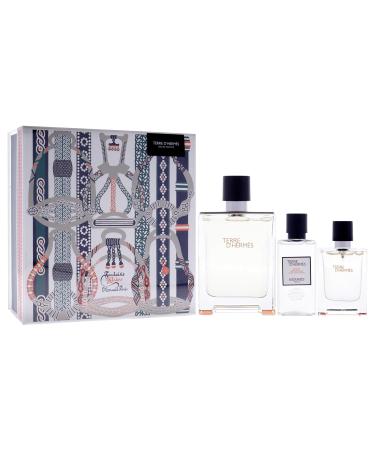 Hermes Terre Dhermes for Men - 3 Pc Gift Set 3.3oz EDT Spray 0.42oz EDT Spray 1.35oz After Shave Lotion - Buy Online on GoSupps.com