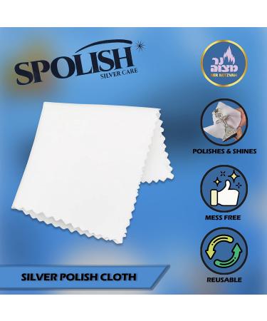 Ner Mitzvah Silver Polish Cloths - 6 Reusable Wipes for Instant Shine & Tarnish Removal | 100% Cotton Jewelry Silverware & Watch Care - Buy Online on GoSupps.com
