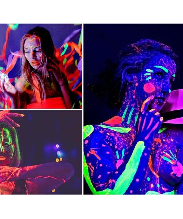 6PCS Saturey Glow Black Light Face & Body Paint Crayons - Neon Glow Makeup for Parties, Mardi Gras & Christmas - Buy Online on GoSupps.com
