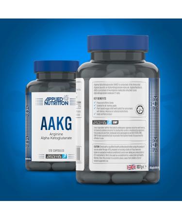 Applied Nutrition AAKG - L Arginine Alpha Ketoglutarate 800mg Capsules | Nitric Oxide Pre Workout Supplement | Muscle Pump & Energy Booster (120 Capsules) - Buy Online on GoSupps.com