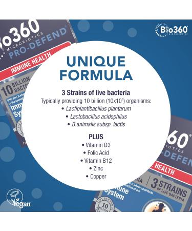 Natures Aid Bio360 Pro-DEFEND (10 Billion Bacteria) Immune Health - 30 Capsules - Buy Online on GoSupps.com