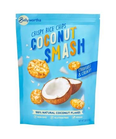 Thai Crispy Rice Chips - Coconut Smash Rice Chips & Crisps - Vegan Gluten Free Snacks Chips - Healthy Snack Mini Rice Crackers (Pack of 4)