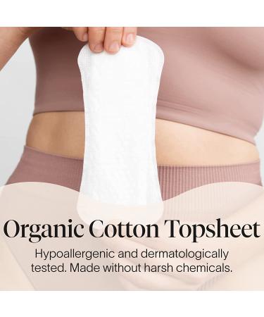 Cora Long Organic Cotton Period Liners - Ultra Thin, Quick Absorbent, Hypoallergenic - 36 Count - Buy Online on GoSupps.com
