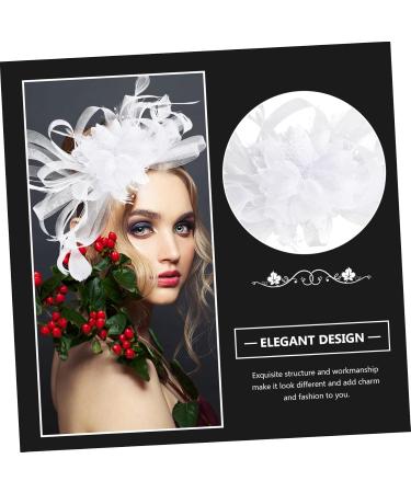OFFSCH 1pc Hat Barrette Bride Hair Clip Womens Headbands Party Veil Headband Bride Headband Women Fascinator Hat Creative Hairpins Women's White Wedding Artificial Top Hat One Size White - Buy Online on GoSupps.com