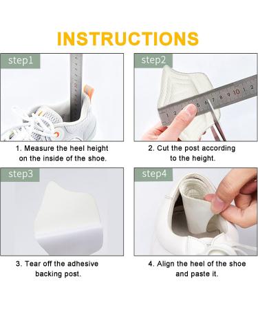 Self-Adhesive Heel Protection - 4 Pairs of Cushions for Too Big Shoes Heel Repair & Comfort Pads - Buy Online on GoSupps.com