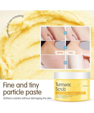 Trendyfave Turmeric Body Scrub Turmeric Face Scrub Body Exfoliator Moisturizing Body Spa Care Body Skin Care Scrub For Bikini Area Neck Butt Back Acne Armpit Dry & Dull Skin 200g - Buy Online on GoSupps.com