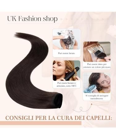 100% Remy Real Hair Clip-In Extensions - 18 Clips 40cm (#2 Dark Brown) - Thin Wefts for Natural Volume - Buy Online on GoSupps.com
