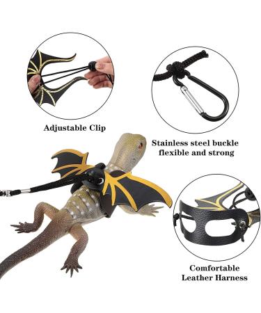 Bearded Dragon Lizard Leash Harness - 3 Size Pack Lizard Wing Traction Harness Leash for Lizard Reptiles Amphibians Small Pet Small/Medium/Large - Buy Online on GoSupps.com