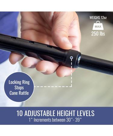 DMI Purple Flower Walking Cane for Men and Women - Lightweight, Adjustable, FSA HSA Eligible - Supports 250 lbs - Ergonomic Soft Foam Grip - Buy Online on GoSupps.com