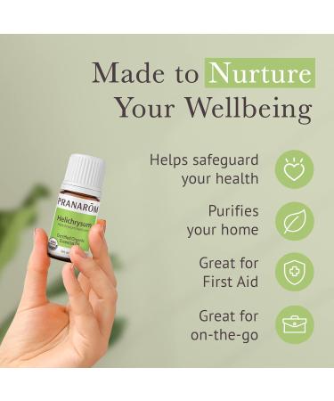 Pranarom USDA Certified Organic Helichrysum Essential Oil (2ml), 100% Pure Natural Therapeutic Grade for Skincare, Lotions, Aromatherapy, Diffusion, and Wellness 0.07 Fl Oz (Pack of 1) - Buy Online on GoSupps.com