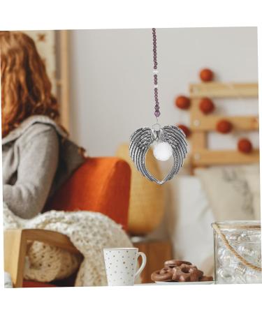 Anneome crystal pendant christmas hanging wing decor memorial ornaments with wings hanging wing ornament 39x6.5cm Violet - Buy Online on GoSupps.com