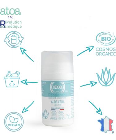  ATOA ATOA Roll-on Aloe Vera Deodorant Refillable 50 ml - Buy Online on GoSupps.com