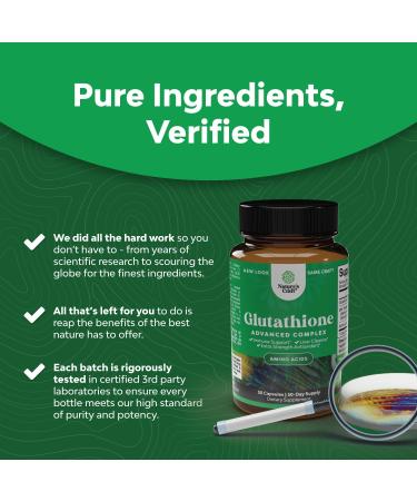 Glutathione Amino Acid Supplement - Liver & Immune Support with Milk Thistle Extract - 60 Servings - Buy Online on GoSupps.com