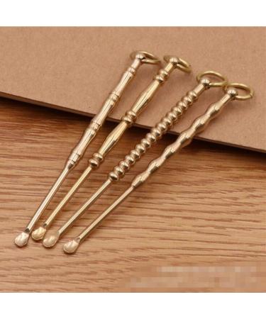 ALINsam 4PCS Solid Brass Ear Spoons - Portable Ear Cleaning Tool Set - Buy Online on GoSupps.com