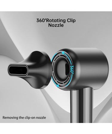 High-Speed Hair Dryer - 110K RPM Negative Ionic 1600W Blow Dryer with LED Display 3 Temps 2 Speeds Low Noise Magnetic Nozzle - International Shipping Available - Buy Online on GoSupps.com