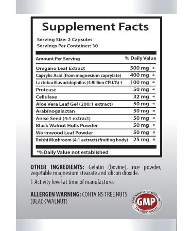 Candida Away Extra Strength - Probiotic Support for Candida Cleanse & Overgrowth - 1B 60 Capsules - Buy Online on GoSupps.com