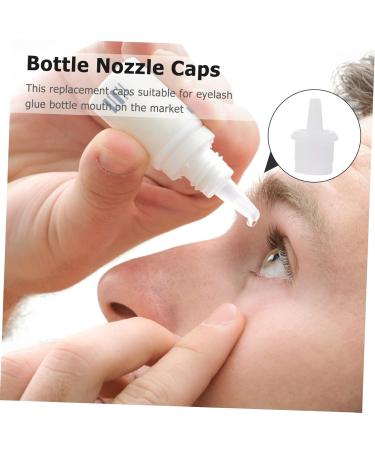 Minkissy 200 Pcs Eyelash Glue Nozzle Caps - High-Quality Eyelash Extension Glue Tips with Rubber Rings - Perfect for Grafting & Application - Pack of 1 White - Buy Online on GoSupps.com