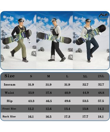 WULFUL Men's Insulated Snow Bibs - Waterproof Winter Ski Pants X-Large Light Grey | Snowboarding Overalls - Buy Online on GoSupps.com