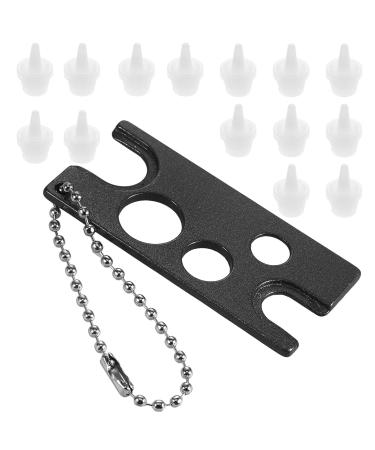 Beaupretty Eyelash Glue Bottle Opener Nozzle Set Eyelash Glue Replacement Caps Eyelash Glue Top Replacement Metal Essential Oil Roller Bottle Opener Key Tool Keychain Accessories Black - Buy Online on GoSupps.com