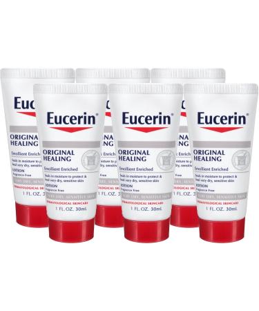 Eucerin Original Healing Soothing Repair Rich Lotion Fragrance Free Dry Skin 1 Oz Travel Size (Pack of 6)
