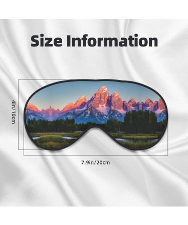 Grand Teton National Park Print Unisex Sleeping Eye Mask - Soft Adjustable Strap | Perfect for Travel & Relaxation - Buy Online on GoSupps.com