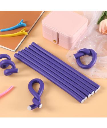 40 Flexible Papilotten Curly Hair Winders - Heat-Free Foam Curlers for All Hair Lengths (Violet) - Buy Online on GoSupps.com