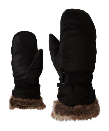Ziener Women's KEM Mitten Lady Glove Ski Gloves/Winter Sports | Warm Breathable 7.5 black-stru