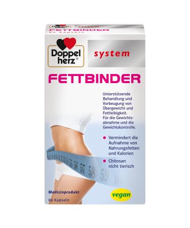 Doppelherz system fat binder medical product to support weight loss or weight control 60 capsules