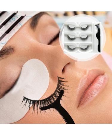 No Glue Lashes - 3 Pairs Stick Lashes | Natural Look No Glue Needed False Lashes Natural Look Easy To Apply Contact Lens Friendly - Buy Online on GoSupps.com
