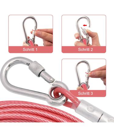 Premium 15M Pink Tie-Out Leash for Dogs | Durable Yard Leash | 3/6/9/15m Options Available - Buy Online on GoSupps.com