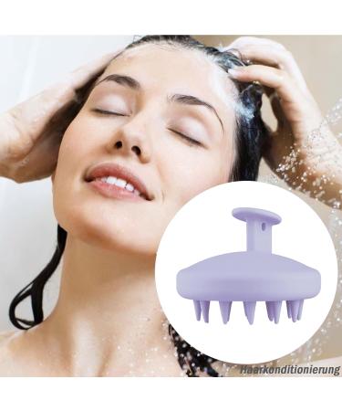 Serker Scalp Massage Brush - Silicone Shampoo Brush for Hair Growth Dandruff Reduction & Head Massage - Purple Violet - Buy Online on GoSupps.com