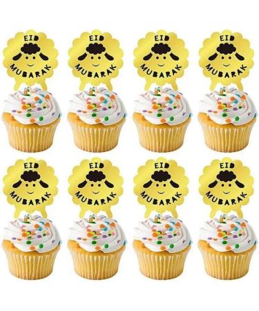 8 Pcs Eid Mubarak Cupcake Toppers Cute Sheep Ramadan Cake Toppers Paper Cupcake Decorative for Islamic Muslim - Buy Online on GoSupps.com