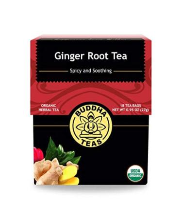 Buddha Teas Organic Ginger Root Tea - OU Kosher, USDA Organic, CCOF Organic, 18 Bleach-Free Tea Bag