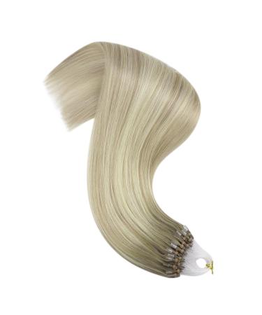 Youngsee Microring Extensions - Real Ombre Hair 55cm | 1g/S Micro Loop Ashblond & Platinblond Extensions for Women | 50g #18/60 - Buy Online on GoSupps.com