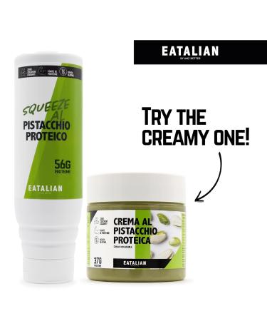 Eatalian by AMZ Better Protein Topping - Pistachio Flavor Sweet Protein Cream (300g Squeezer) | Made in Italy for Ice Cream Sweets & Desserts - Buy Online on GoSupps.com