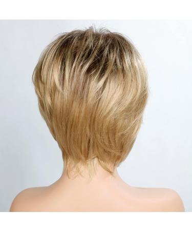 YXSHZ Fluffy Short Blonde Bob Wig for Women - Natural Look Synthetic Hair 13 Inch 150g - Buy Online on GoSupps.com